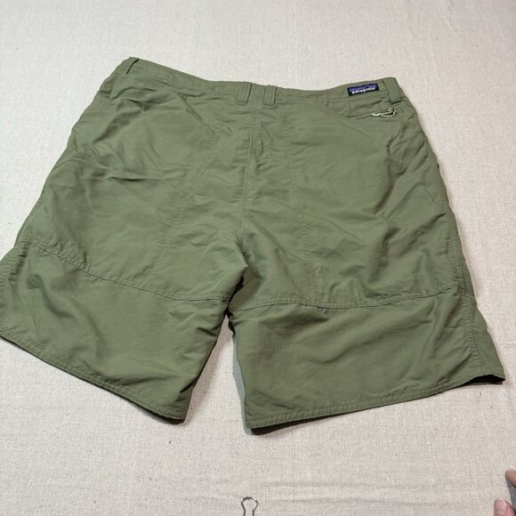 Patagonia Stretch Wavefarer Walk Shorts Men’s Size 36 Green 9” Inseam Hiking - Picture 2 of 6